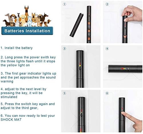 La La Pet® Pet Shock Mat Indoor Pet Repeller Furniture Training Mat Pet Safe Mat Pet Electronic Training Pad for Dogs and Cats(L, 59.1 x 16.9)