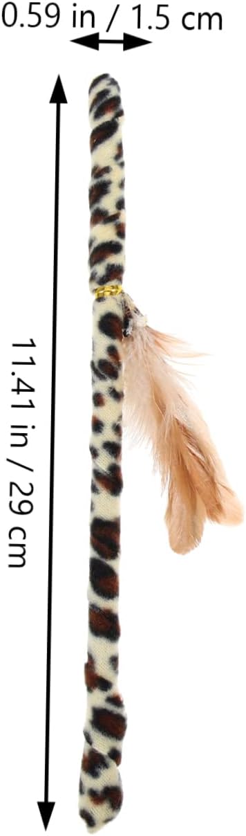 balacoo 9 Pcs Cat Teaser Leopard Cat Wand Indoor Cat Toys Cat Teasing Wand Small Cat Toys Funny Cat Toy Cat Teething Toy Dog Portable Cat Toy Cat Plaything Cat Toy Wand Pet Kitten Cloth