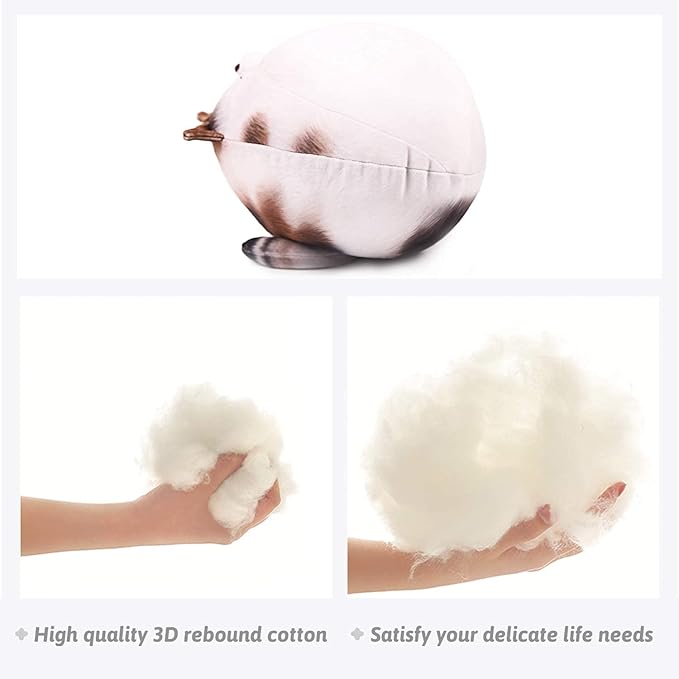 ARELUX 11.8In High Chubby Cat Plush Pillow, Cute Fat Kitty Cat Stuffed Animal Soft Kitten Adorable Hugging Pillow Anime Plushies,Funny Toy Birthday for Adults Friends