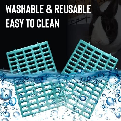 Saguaro Acres Rabbit and Small Animal Cage Resting Mat for Wire Floored Cages - Pack of 6 (Teal and Purple)