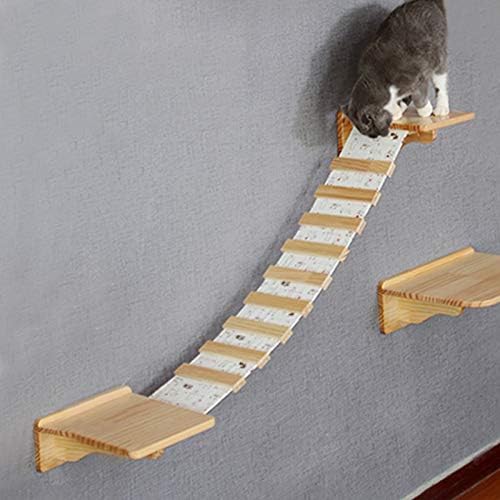 TINTON LIFE® Large Wooden Cat Kitten Climber Tree Cloud Shelf Board Wall Mounted Cat Perch