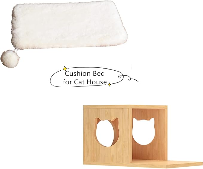 SHENGOCASE 3.15" Thick Soft Cat Keading Pillow Cushion Bed with Ties for Cat Dog House Perch Shelf, Cushion Pad Padding for Cat Cage Kennel Backpack Carrier