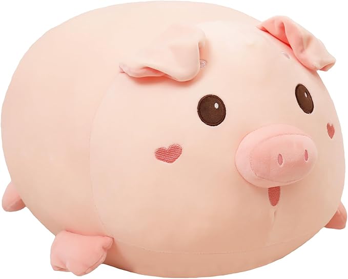 20.5 inch Super Soft Pig Plush Pillow, Adorable Stuffed Animal Toy, Chubby Kawaii Pig Plushie for Boys Girls, Cute Room Decor Fat Animals Pillow, Kids Gifts for Birthday,Valentine,Christmas