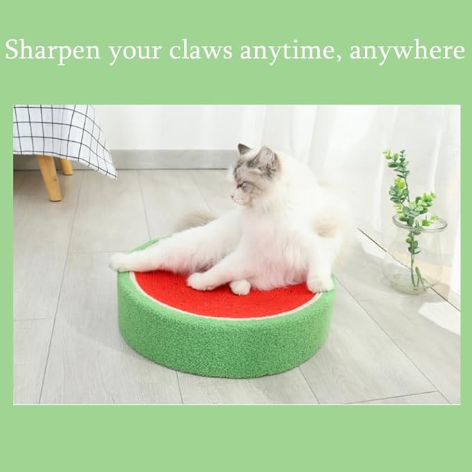 Fruit Cat Scratching Board,Sisal Cat Scratching Board,Orange Cat Litter,Fruit Coconut Cat Scratching Basin,Green Cat Bed,Watermelon Cat Scratching Board,Wear-Resistant Cat Cat Products (Watermelon)