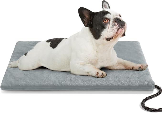 Pet Heating Pad for Cat & Dog Outdoor, Indoor Warming Heated Mat Pad, Waterproof Heated Dog Cat Bed with Chew Resistant Cord for Outside, Pet Heater Warmer Blanket for Puppy & Kitten