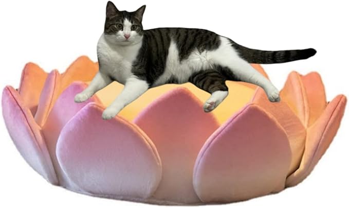 Cat Mattress Flower Cat Sofa Bed Cute and Comfortable Cat Nest Cushion Thickened Non-Slip Three-Dimensional Pet Bed Multifunctional Cushion Indoor Cushion（L