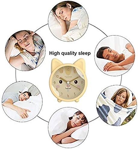 3" Cartoon Animal Alarm Clock Silicon Analog Silent Non Ticking Backlight Desk Clock