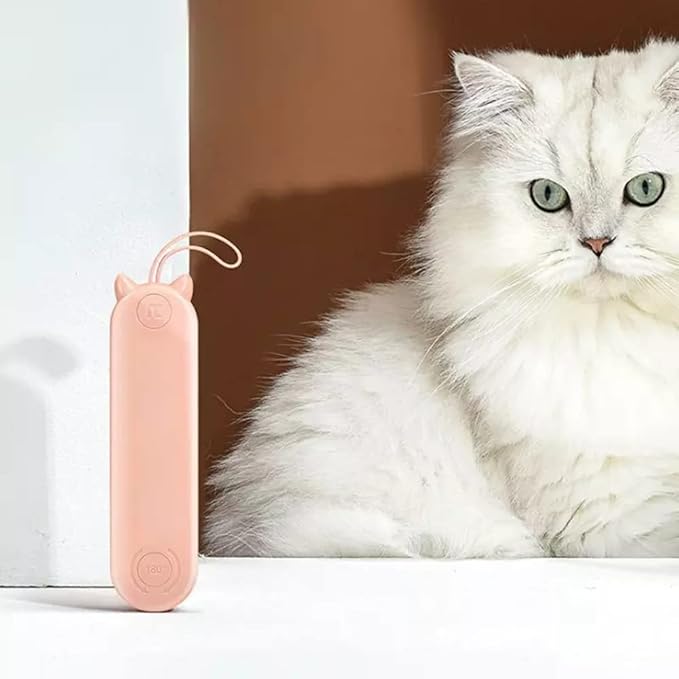 2-Sided Pet Grooming Brush for Dogs & Cats, Self-Cleaning Sliver Brush for pet - Comb for Grooming Long Haired & Short Haired Dogs, Cats, Rabbits & More - Deshedding Tool, Cat Brush (White)