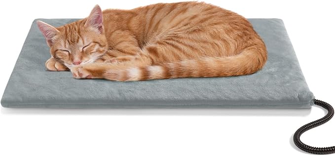 Pet Heating Pad for Cat & Dog Outdoor, Indoor Warming Heated Mat Pad, Waterproof Heated Dog Cat Bed with Chew Resistant Cord for Outside, Pet Heater Warmer Blanket for Puppy & Kitten