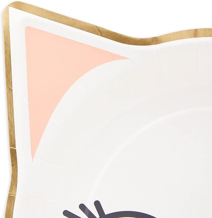 144 Piece Cat Themed Party Supplies Set, Serves 24 Includes Plates, Napkins, Cups, Cutlery – Kitty Birthday Decorations & Kitten Themed Parties Decorations