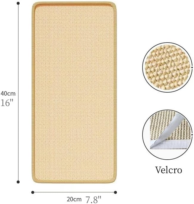 Cat Scratching Staircase, Wooden Climbing Post for Cats, Stairway Design Cat Climbing Shelf Wall Mounted, Four Step Cat Stairway with Jute Scratching for Cats Perch Platform (2 Pieces Hammock)