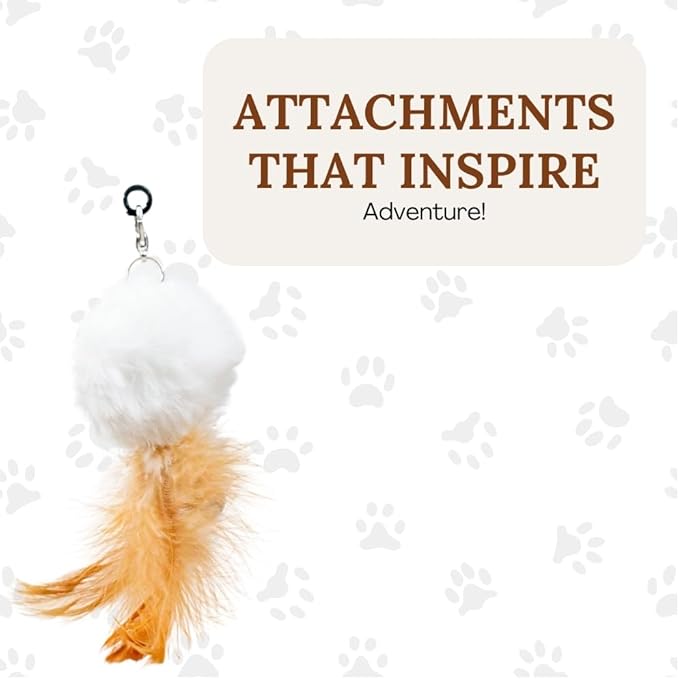 2 In 1 Cat Wand Toys For Indoor Cats Solid Round Base Cat Toys For Bored Indoor Adult Cats Self Play Cat Toys Cat Feather Toy Bird Feather Cat Toy Wand For High Energy Cat Toys Cat Teaser Wand Toy