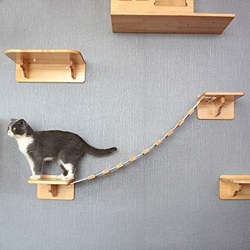 Creation Core Large Wooden Cat Cloud Shelf Board Wall Mounted Cat Perch Kitten Climber Tree, 15.7 * 11.8"