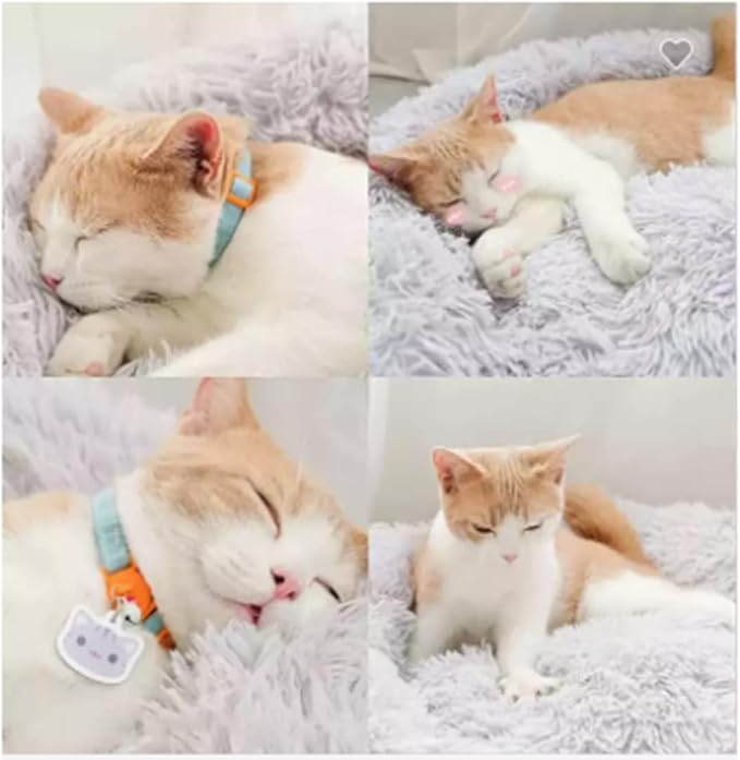 Dog Bed for Small Medium Large Dogs, 27 inch Calming Dogs Bed, Washable-Round Cozy Soft Pet Bed for Puppy and Kitten with Slip-Resistant Bottom