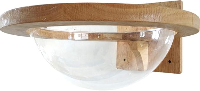 Wall-Mounted Wooden Space Clear Capsule Cat Bed Small Pets Bed Toy Furniture(Large Capsule)