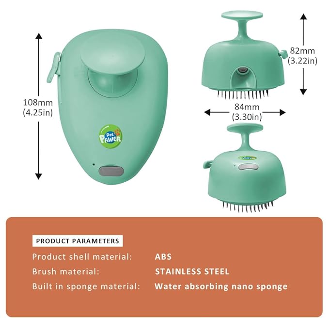 4 in 1 Cat Steam Brush for Shedding, Rechargeable Cat Brush with Steam, Steam Pet Hair Brush for Indoor Cats, Massage, Cleaning, Shedding, Combing & Remove Floating Hair All In One