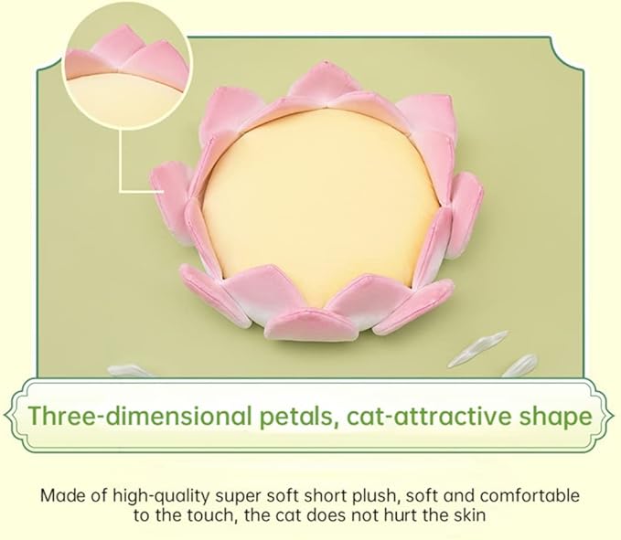 Cat Mattress Flower Cat Sofa Bed Cute and Comfortable Cat Nest Cushion Thickened Non-Slip Three-Dimensional Pet Bed Multifunctional Cushion Indoor Cushion (S)