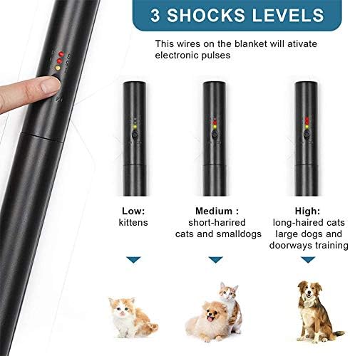 La La Pet® Pet Shock Mat Indoor Pet Repeller Furniture Training Mat Pet Safe Mat Pet Electronic Training Pad for Dogs and Cats(L, 59.1 x 16.9)