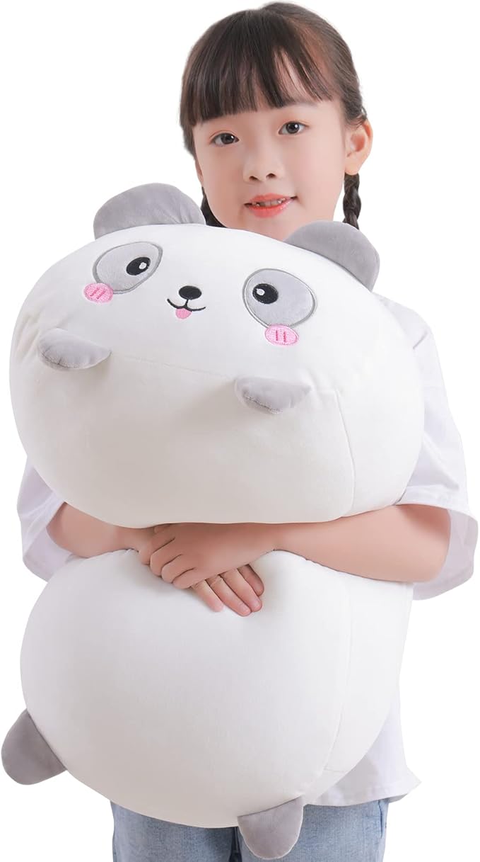 24 inch Large Panda Plush Pillow Toy, Panda Big Stuffed Animals, Kawaii White Bear Doll Jumbo Cushion Plushies Gift for Girls Boys Kids, Birthday
