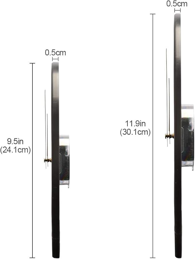 ALAZA Pink Floral Cherry Blossom Wall Clock Battery Operated Silent Non Ticking Clocks for Living Room Decor 12 Inch / 9.5 Inch