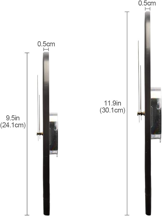 ALAZA Modern White Spiral Wall Clock Battery Operated Silent Non Ticking Clocks for Living Room Decor 12 Inch / 9.5 Inch