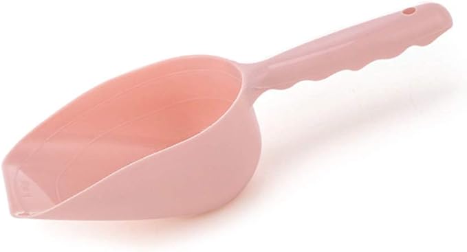1-Cup Pet Food Scoop, Lines for 1/2 Cup and 1 Cup, Dog Puppy Cat Bird Rabbit Plastic Pet Food Scoop (Hot-Pink)