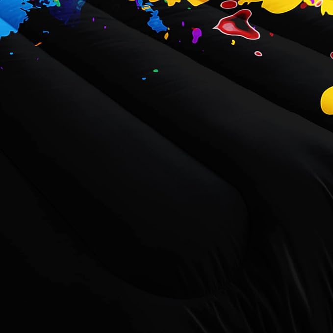 AILONEN Skull Comforter Set for Teen Boys, Skull Pattern Printed Bedding Sets,Skeleton Theme Bed in a Bag Quilted Duvet Full Size,1 Comforter 2 Pillowcases 3 Piece