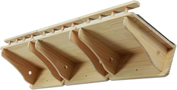 47.2" x 11.8" Natural Solid Wood Wall Mounted Cat Shelves, Superhighway Walkway Balcony Wall Furniture Shelves, Wall Steps Stairs, Perch