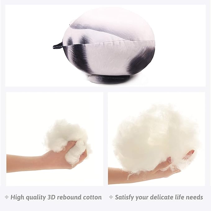 ARELUX 11.8In High Chubby Cat Plush Pillow, Cute Fat Kitty Cat Stuffed Animal Soft Kitten Adorable Hugging Pillow Anime Plushies,Funny Toy Birthday for Adults Friends