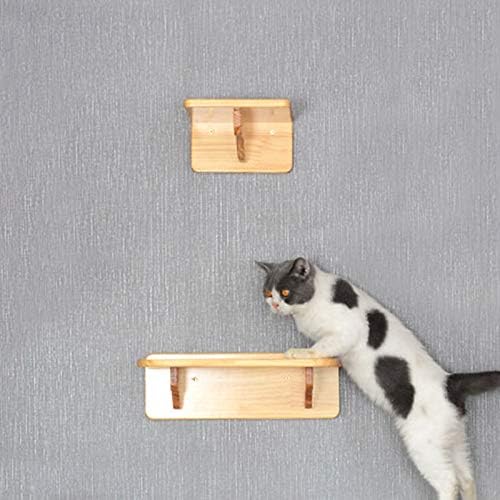 Creation Core Small Wooden Cat Cloud Shelf Board Wall Mounted Cat Perch Kitten Climber Tree, 9.2 * 5.7"
