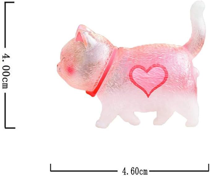 9 Pcs Colorful Cute Miniature Cat Figure Animal Cat Characters Toys Mini Figure Collection Playset, Cake Topper, Plant, Automobile Decoration