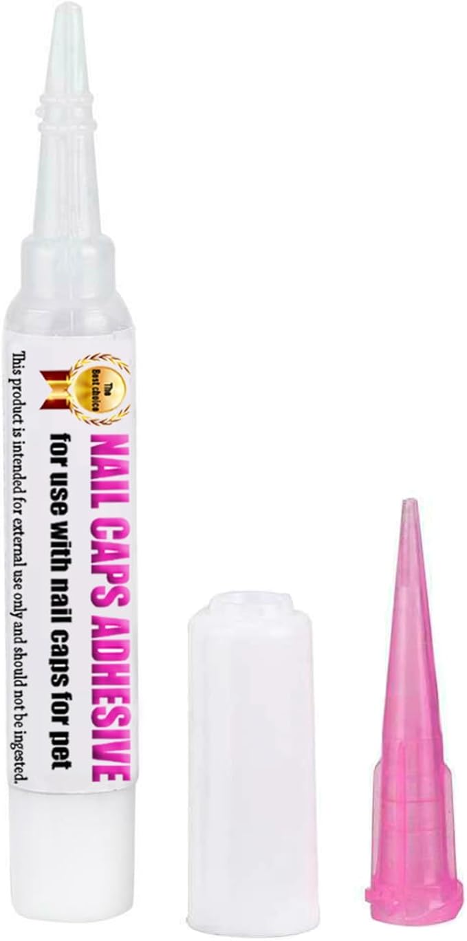 10pcs of Special Pet Nail Adhesive Glues & 20pcs of Applicator Tips for Cat Nail Caps and Dog Nail Caps