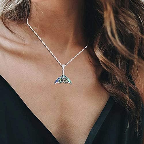 AFFY Abalone Shell Animal (Starfish, Dolphin, Seahorse, Frog, Dragonfly, Whale Tail, Turtle) 14K White Gold Over Sterling Silver Pendant Necklace Jewelry Gift For Her