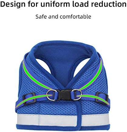 Comfort Step-in Cat Dog Harness and Leash Set for Puppies Cats Kitty Escape Proof Pet Vest Harnesses for Small Animals Rabbit/Mouse/Cats (S:1.5-3KG, Red)