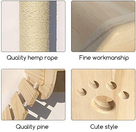 La La Pet® Wall Mounted Creative Cat Bed Cat House Floating Cat Perch Cat Shelf Cat Lounger Cat Shelter Cat Tree Condo Cat Furniture (Courtyard)