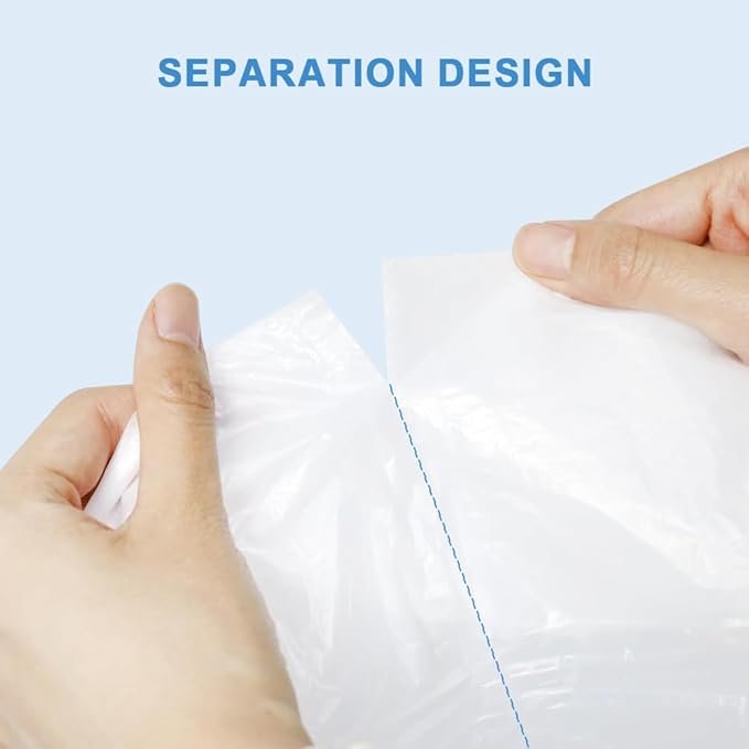 120 Count Waste Drawer Liners Bags Compatible with Litter Box Robot 3/4, Thick Self-cleaning Cat Litter Box Liners refill with Drawstring 9-11 Gallons, Replacement Waste Bags for Cat Pan Waste