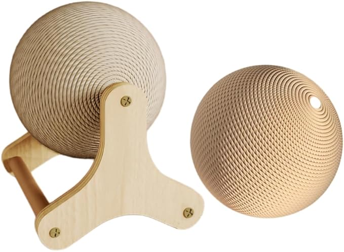 Cat Scratching Ball Toy Scratching Post Rotatable Scratching Training Exercise Sisal Material Scratching Toy, Equipped with a Replaceable Ball