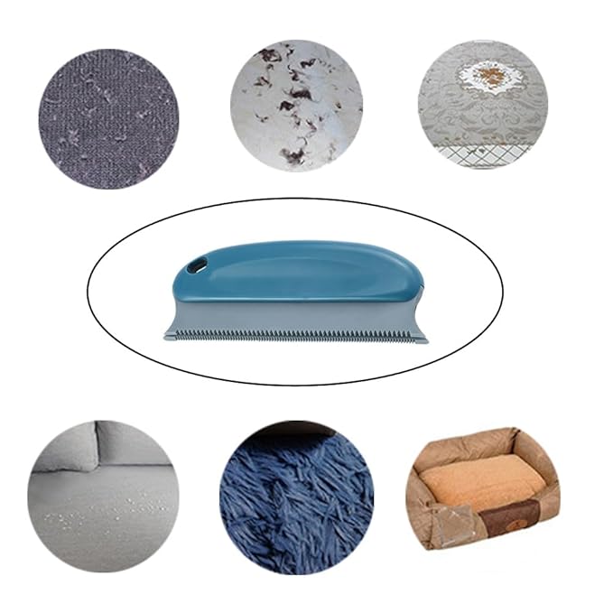 2 Pack Pet Hair Remover Fuzz Lint Removal Tool Loose Fur Scraper Brush Grooming Comb Cleaner for Cat Dog Rabbit Kitten Sofa Bed Carpet Rake Rug Fabric Couch Furniture Car Interiors