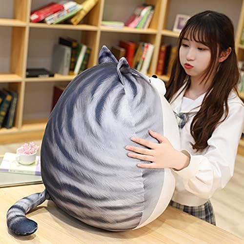 ARELUX 18In High Chubby Cat Plush Pillow, Cute Fat Kitty Cat Stuffed Animal Soft Kitten Adorable Hugging Pillow Anime Plushies,Funny Toy Birthday for Adults Friends
