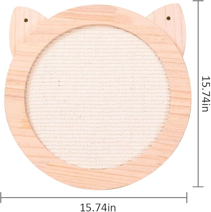 La La Pet® Wall Mounted Cat Bed Wooden Floating Cat Shelf Capsule Cat House Cat Perch Cat Steps Cat Ladder Cat Tree Cat Furniture Cat Lounger Cat Climber (15.7" Scratcher Board)