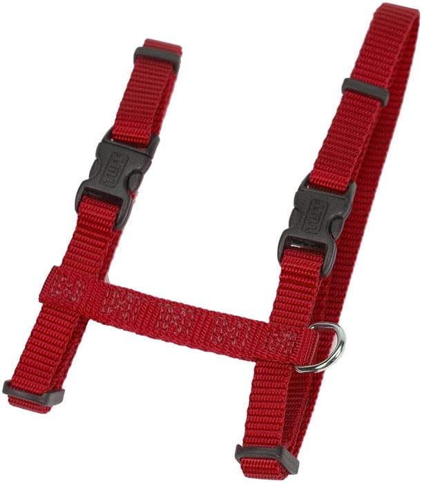 Coastal Pet Figure "H" Adjustable Cat Harness - Outdoor Cat Supply - Comfortable for Cats - Secure Snap-Lock Buckles - Red, 3/8" x 10"-18"