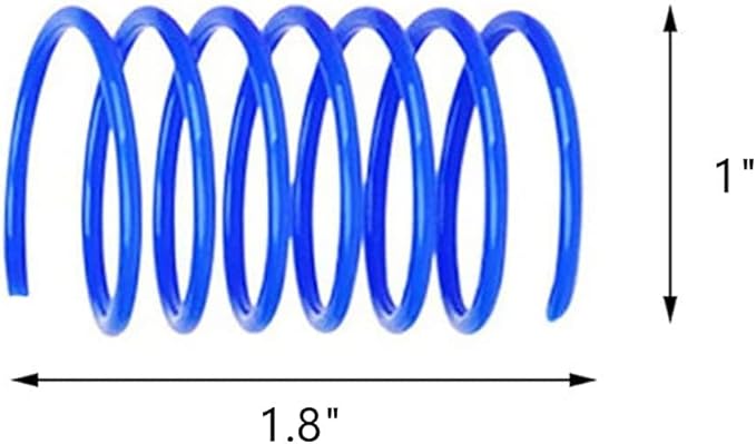 80 Pack Cat Spring Toys, Durable Plastic Coils for Indoor Active - Colorful 1 Inch Spirals Spring Fitness Play for Cat Kitten Pets (multicolor-80Pack)