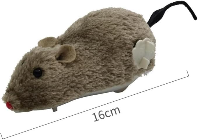 1 Pc Random Color Furry Mice Cat Toy Wind Up Toys Realistic Mouse Toys Funny Moving Toys, Cat Mice and Animals Toys Interactive Play Mouse Toy for Cat Kitten