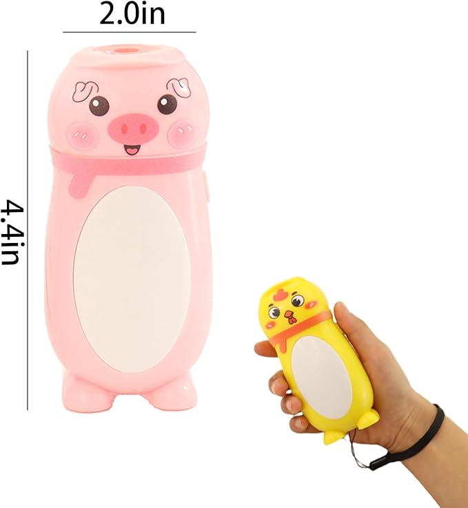 4 Pack Small Mini LED Flashlights for Kids - Cute Small Animal Flashlight - 2 in 1 Camping Lantern Flashlight - Christmas Gifts Stocking Stuffers for Boys Girls