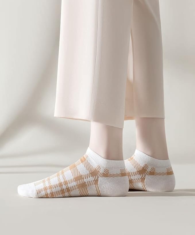 5/10 Pairs Combed Cotton Socks for Women with Cute Animals/Flowers Patterned Ankle Socks