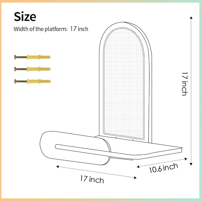 Wall Mounted Cat Scratcher Pad - Cats Wall Shelves Cat Scratching Post Kitten Sisal Scratch Board Wall Mount Sleeping Perches Replaceable Vertical Scratch Pads for Indoor Cats (Cat Scratch Post B)
