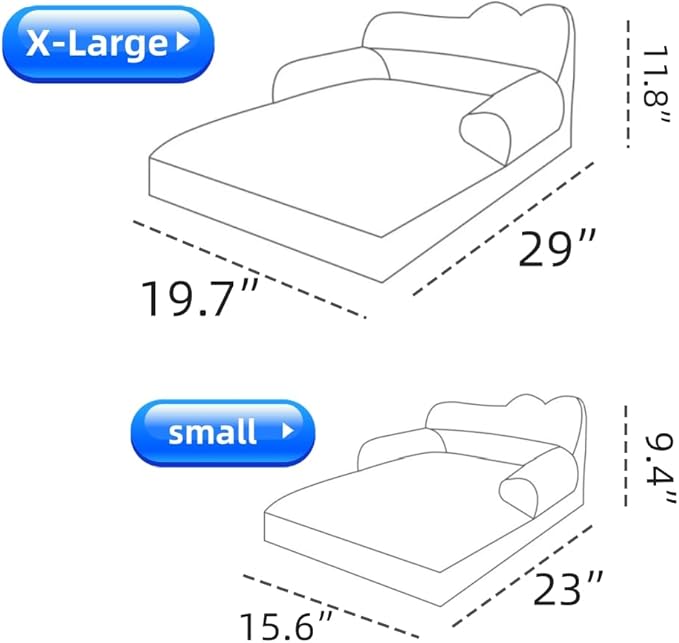 Pet Couch Bed，Pet Bed for Medium Small Cats & Dogs，Fluffy Cat Sofa with Premium Soft Corduroy Fleece，Soft Calming Cat Sofa Beds for Cats Anti-Slip Bottom and Removable Washable Cover (yellow, X-Large)