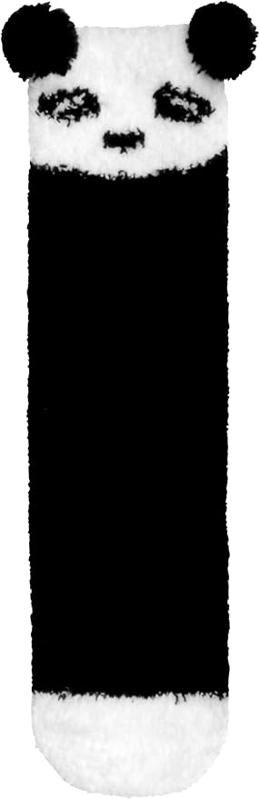 BambooMN Panda Socks, Super Soft Cozy Warm Cute Animal Non-Slip Fuzzy Crew Winter Socks, 1 Pair