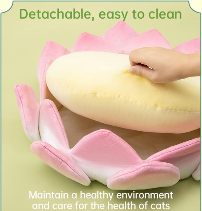 Cat Mattress Flower Cat Sofa Bed Cute and Comfortable Cat Nest Cushion Thickened Non-Slip Three-Dimensional Pet Bed Multifunctional Cushion Indoor Cushion（L