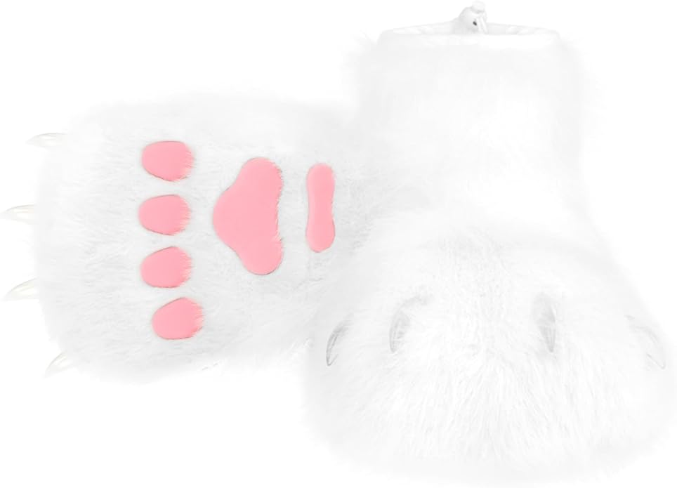 Animal Fuzzy Slippers Bear Cat Wolf Dog Fox Fursuit Feet Paw Claw Shoes Furry Boots Costume Accessories for Adult Kids